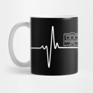 School Bus Heartbeat Mug